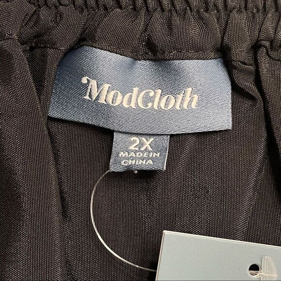 Modcloth Black Simplistic Skater Mini Skirt Plus Size 2X NWT - Picture 5 of 8